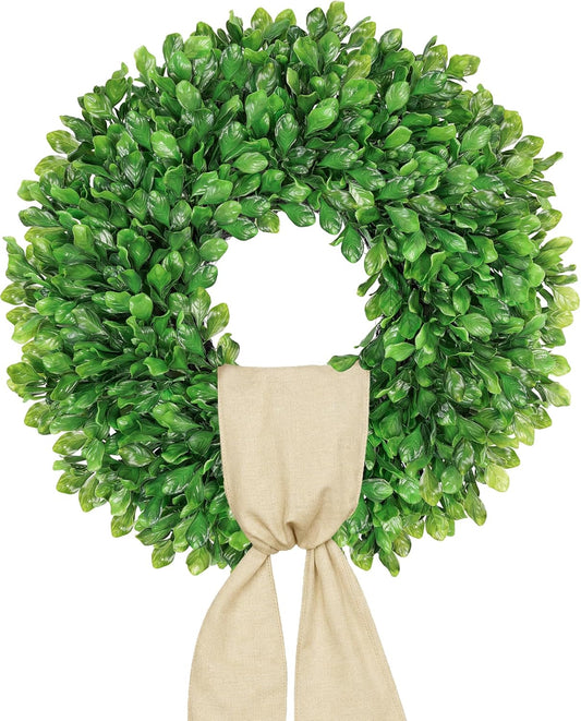 20" & 24" Faux Round Boxwood Wreath