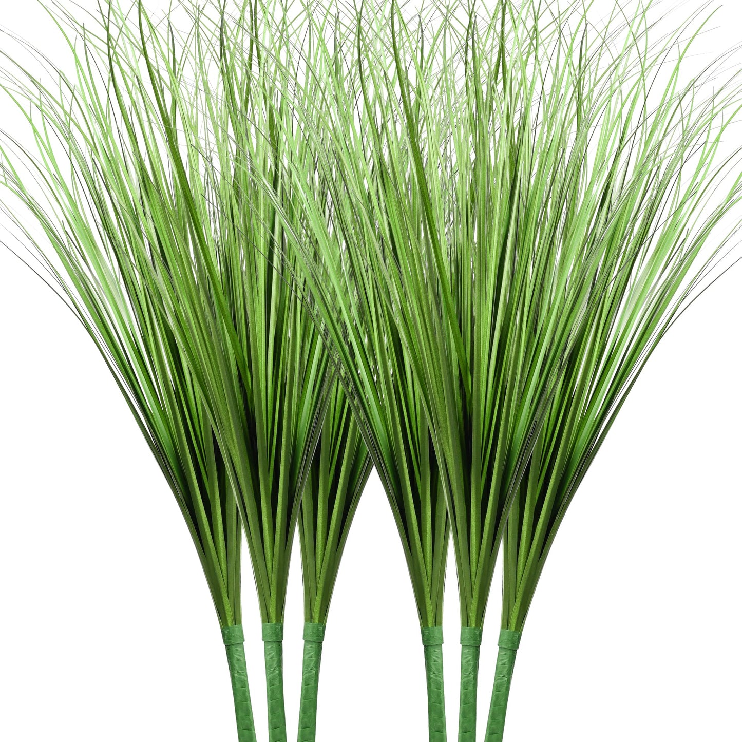 33" Onion Tall Grass Greenery, Faux Fake Grass Shrubs Plant （6 Pack)