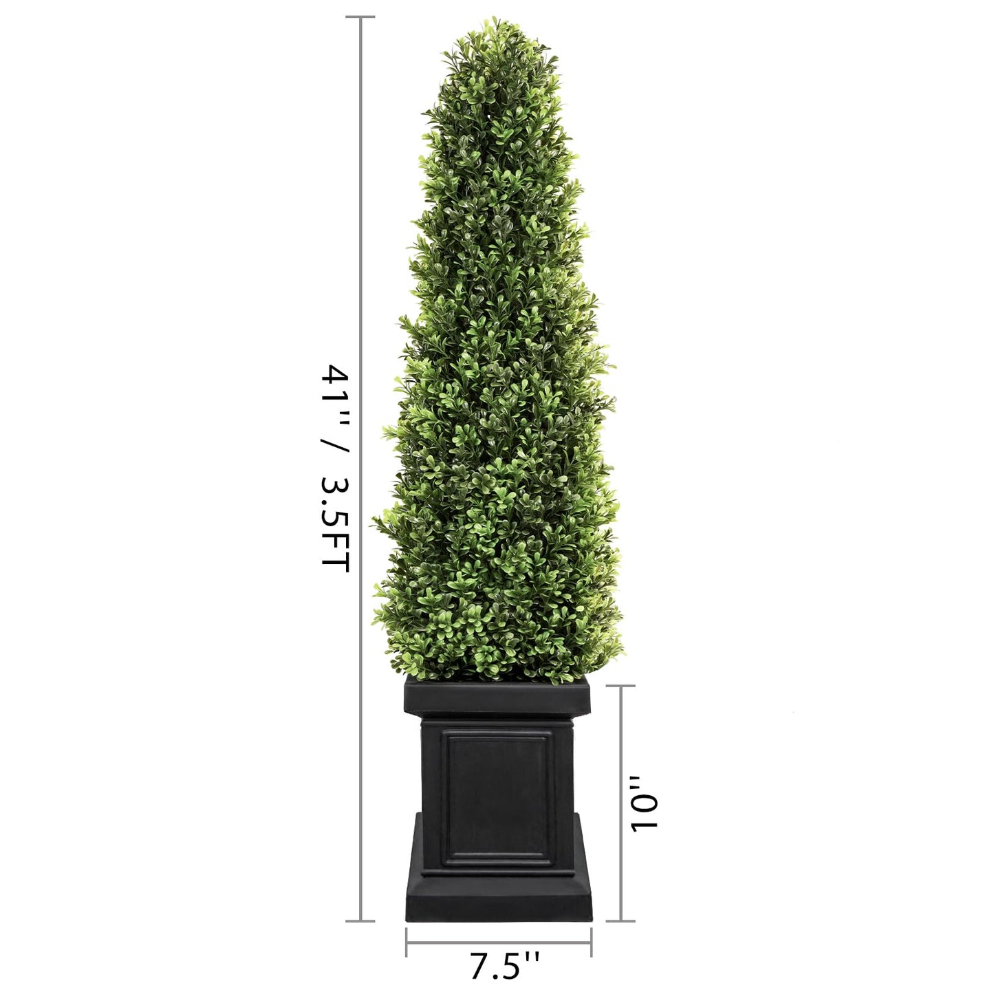3.5 ft Boxwood Outdoor Topiary (2 Pack）
