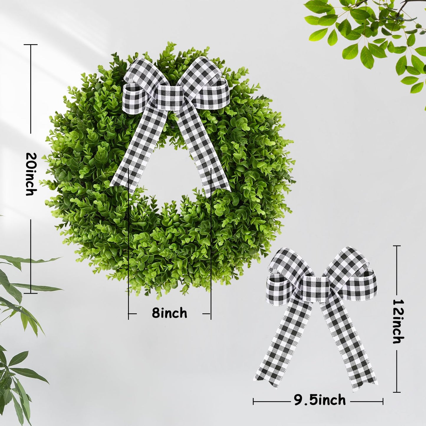 20" to 32" Artificial Boxwood Wreath