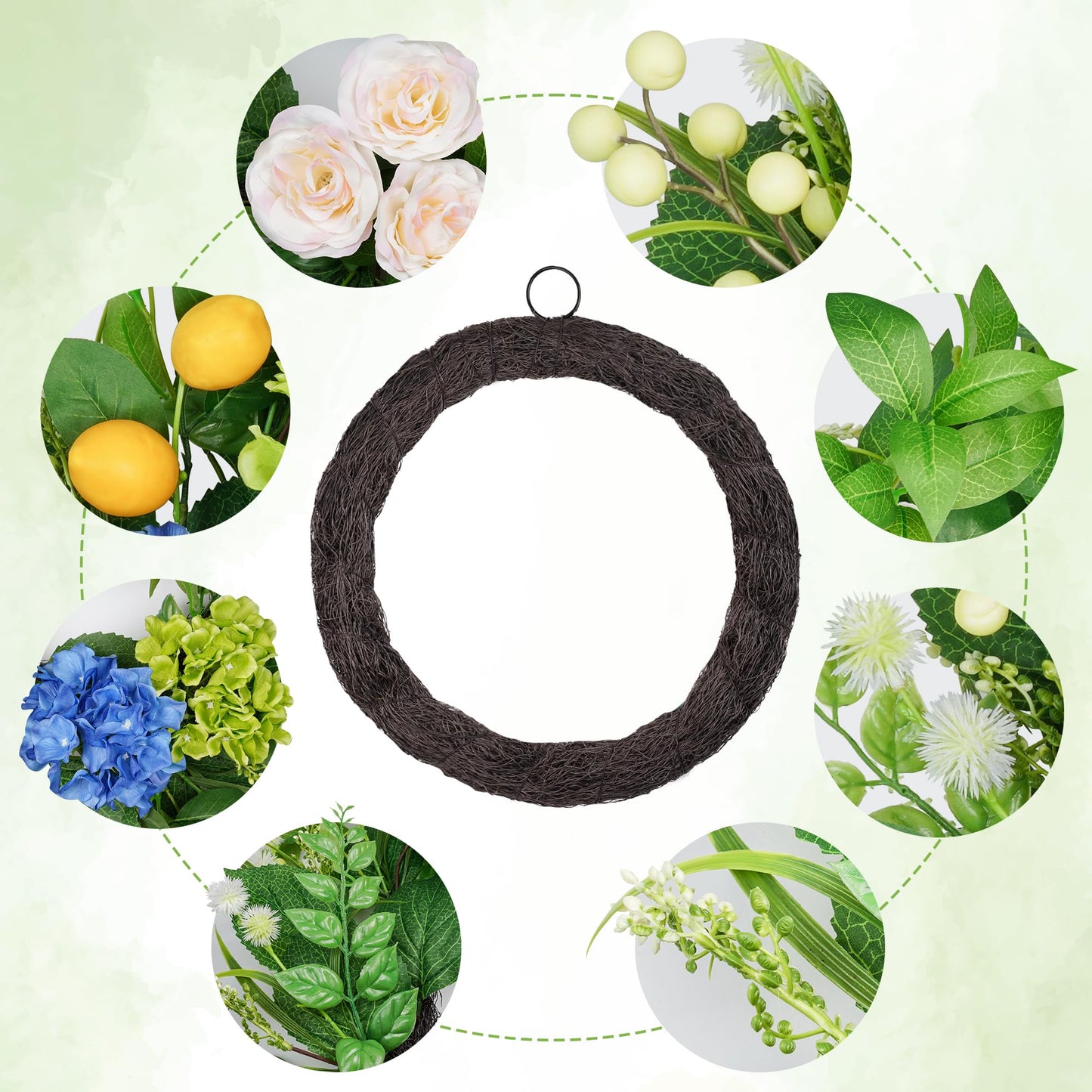 24" Spring & Summer Lemon Hydrangea Wreath