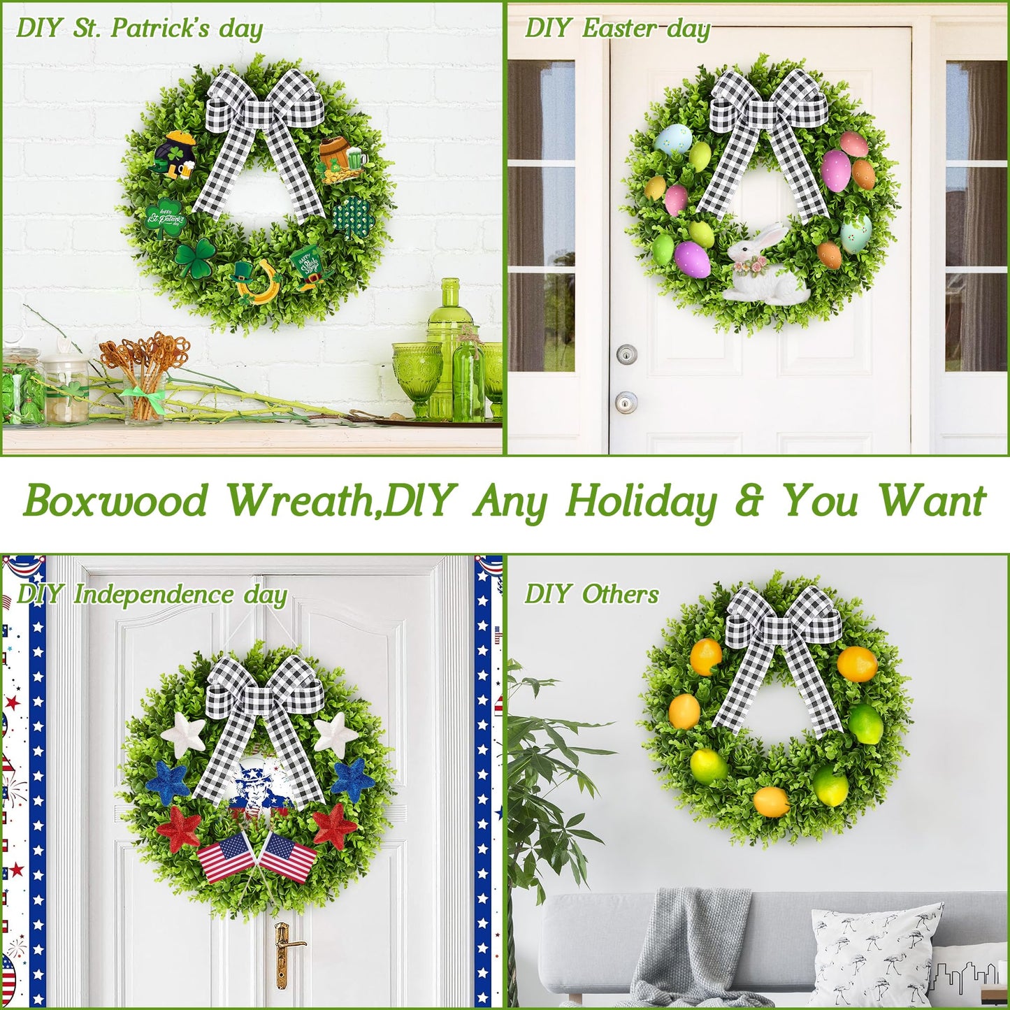 20" to 32" Artificial Boxwood Wreath