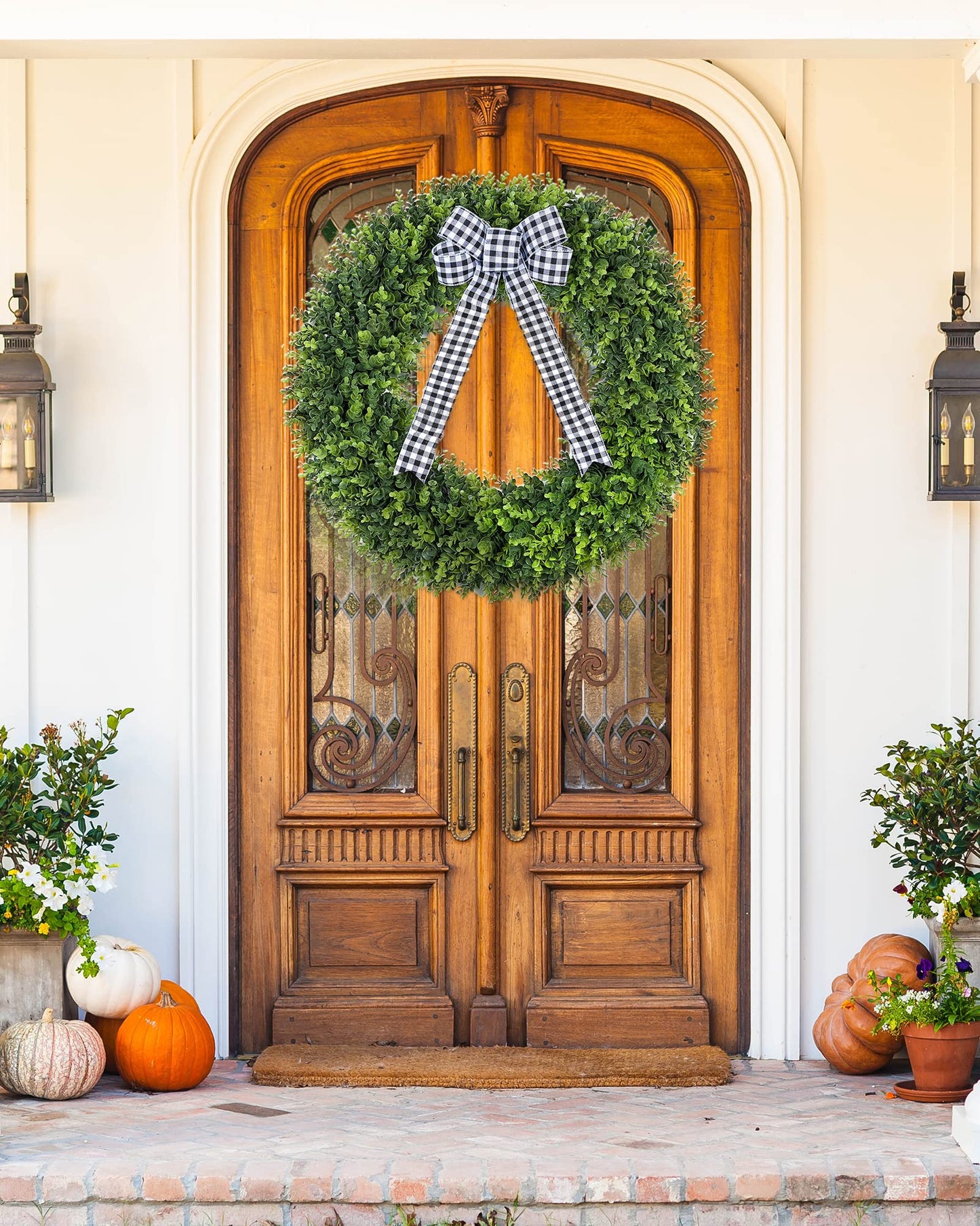 32" Faux Round Boxwood Wreath