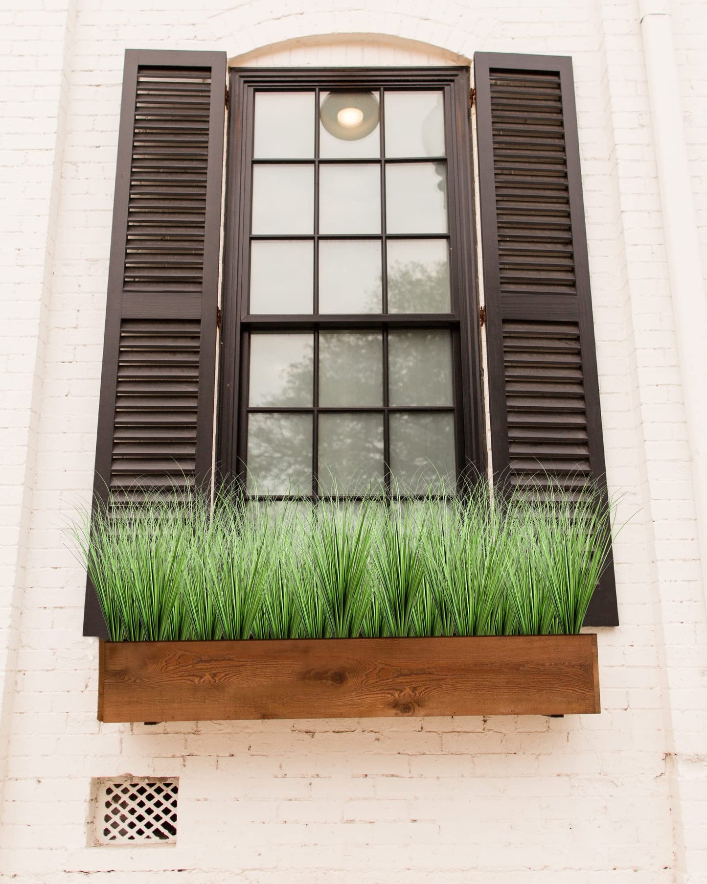 33" Onion Tall Grass Greenery, Faux Fake Grass Shrubs Plant （6 Pack)