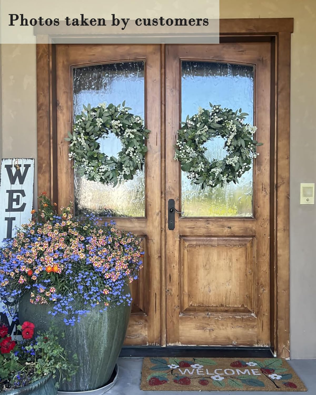 24" Artificial Eucalyptus Leaf Wreath